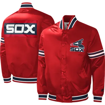 Chicago White Sox Starter Slider Satin Full-Snap Varsity Jacket - Red