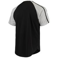 Chicago White Sox Stitches Button-Down Raglan Replica Jersey - Black