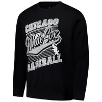 Men's Stitches Black Chicago White Sox Lightweight Crew Sweatshirt