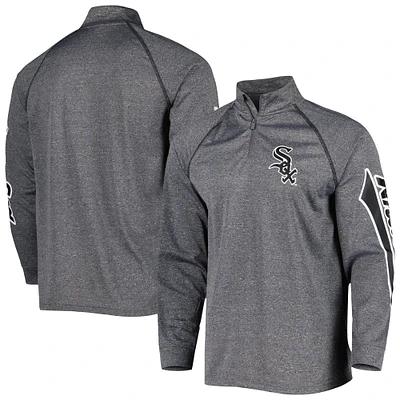 Haut à quart de zip raglan Stitches Heather Grey Chicago White Sox pour hommes