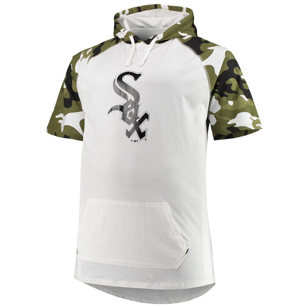 Men's Tim Anderson White/Camo Chicago White Sox Big & Tall Raglan Hoodie T-Shirt