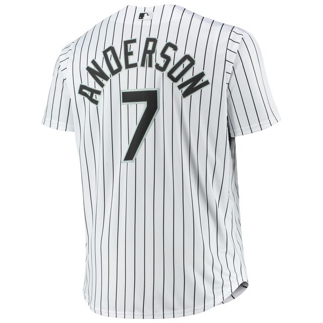 Maillot pour homme Tim Anderson White Chicago Sox Big & Tall Replica Player