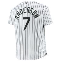 Men's Tim Anderson White Chicago Sox Big & Tall Replica Player Jersey