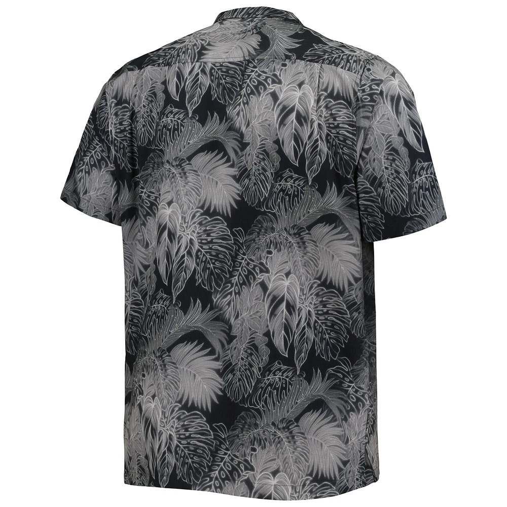 Tommy Bahama Black Chicago White Sox Big & Tall Luminescent Fronds Camp IslandZone Chemise boutonnée