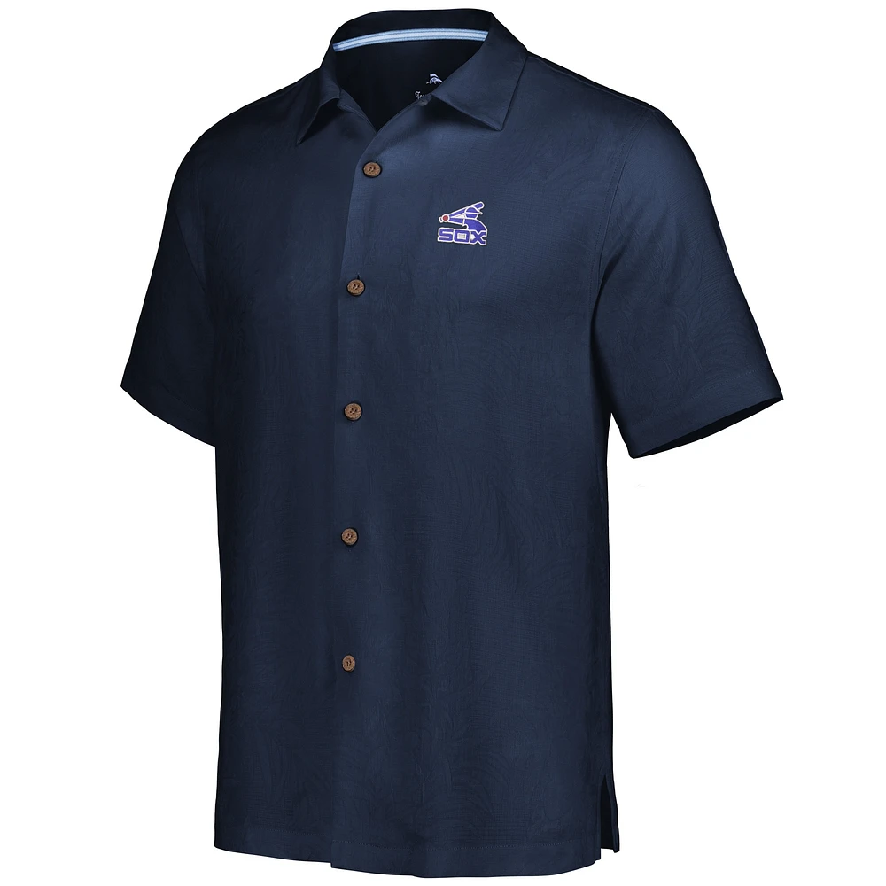 Chemise boutonnée pour homme Tommy Bahama Navy Chicago White Sox Sport Tropic Isles Camp