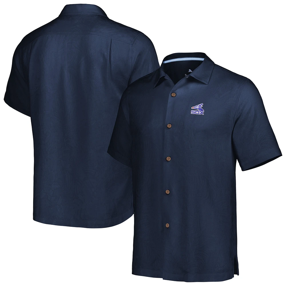 Chemise boutonnée pour homme Tommy Bahama Navy Chicago White Sox Sport Tropic Isles Camp