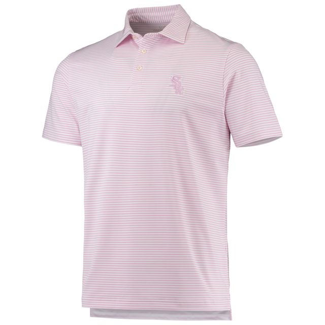 Polo à rayures Bradley Chicago White Sox Vineyard Vines rose/blanc pour homme