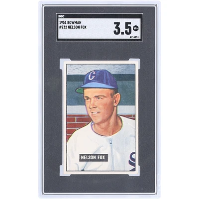 Nelson Fox Chicago White Sox 1951 Bowman #232 SGC Authenticated 3.5 Card