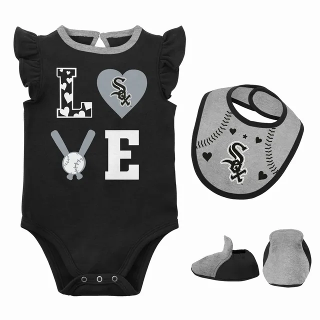 Newborn & Infant Royal/Heather Gray Toronto Blue Jays Three-Piece Love of Baseball Bib Bodysuit Booties Set