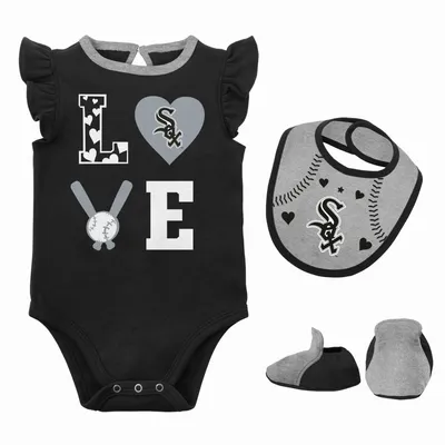 Lids Los Angeles Dodgers Newborn & Infant Three-Piece Love of Baseball Bib,  Bodysuit Booties Set - Royal/Heather Gray