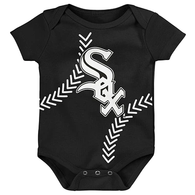 Newborn & Infant Black Chicago White Sox Running Home Bodysuit