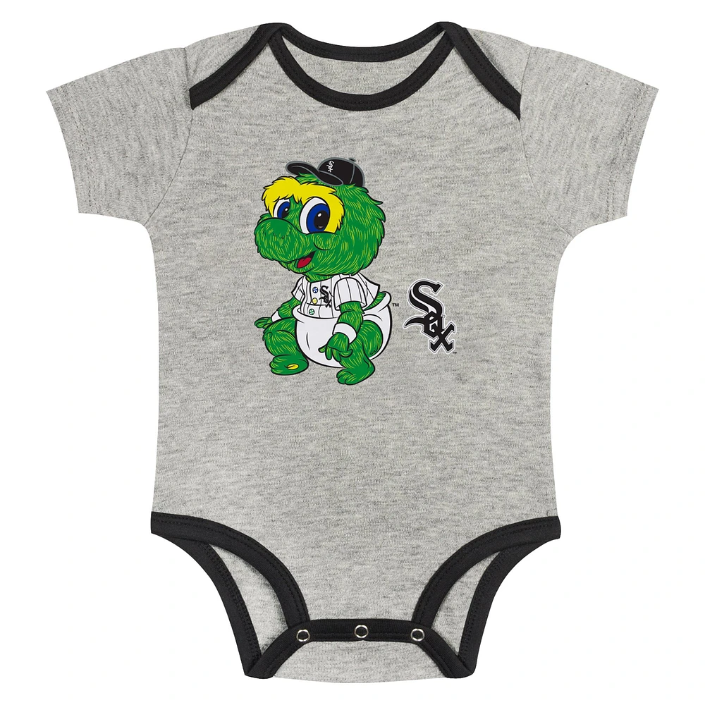 Newborn & Infant Gray/White Chicago White Sox Two-Pack Play Ball Bodysuit Set