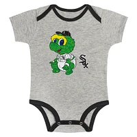 Newborn & Infant Gray/White Chicago White Sox Two-Pack Play Ball Bodysuit Set