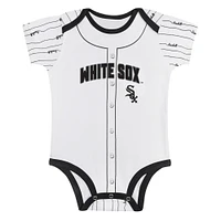 Ensemble de deux bodys Play Ball gris/blanc marque Fanatics pour nouveau-nés et nourrissons des White Sox Chicago