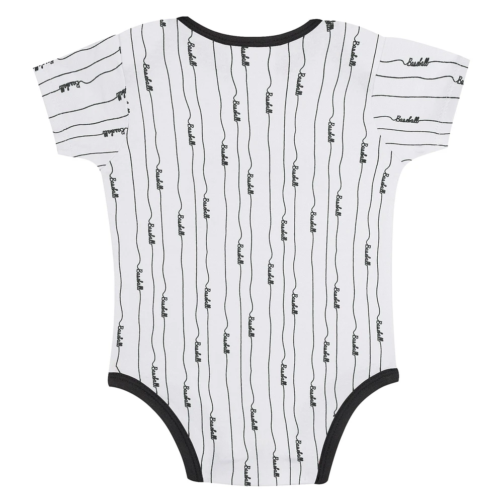 Newborn & Infant Gray/White Chicago White Sox Two-Pack Play Ball Bodysuit Set