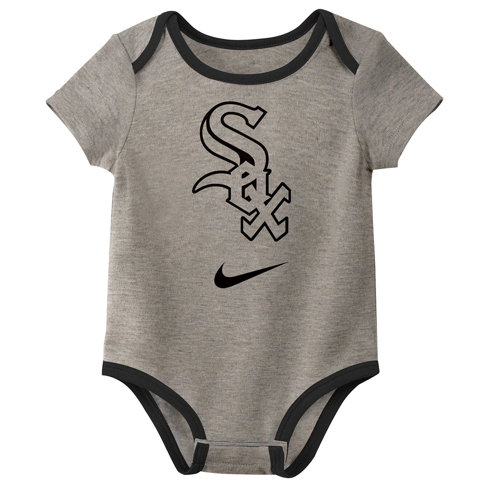 Ensemble de trois bodys Nike Chicago White Sox pour nouveau-nés et nourrissons