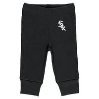 VÊTEMENTS pour nouveau-nés et nourrissons par Erin Andrews Ensemble trois pièces body pantalon Turn Me Around gris/blanc/noir des White Sox de Chicago