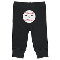 VÊTEMENTS pour nouveau-nés et nourrissons par Erin Andrews Ensemble trois pièces body pantalon Turn Me Around gris/blanc/noir des White Sox de Chicago