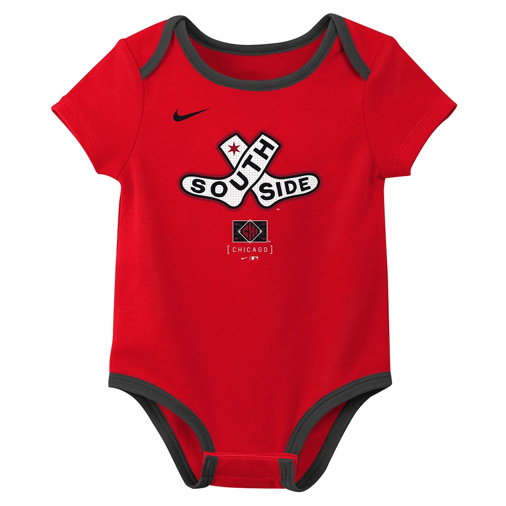 Newborn Nike  Red Chicago White Sox 2025 City Connect Two-Piece Bodysuit Set