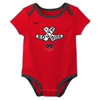 Newborn Nike  Red Chicago White Sox 2025 City Connect Two-Piece Bodysuit Set