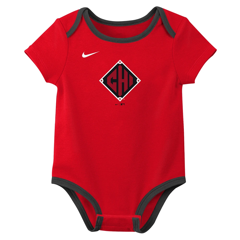 Newborn Nike  Red Chicago White Sox 2025 City Connect Two-Piece Bodysuit Set