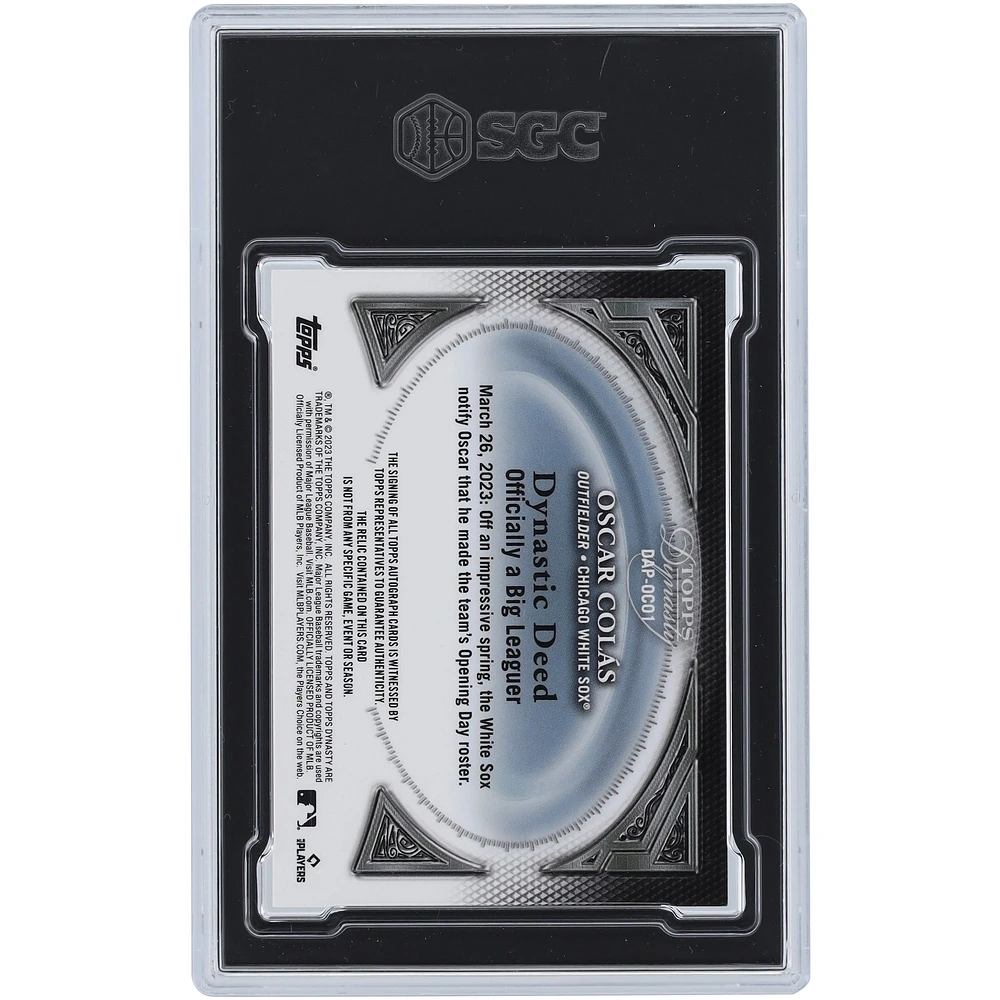 Oscar Colas Chicago White Sox Autographed 2023 Topps Dynasty Tri-Color Relic #DAP-OCO1 #5/10 SGC Authenticated 9.5/10 Rookie Card 