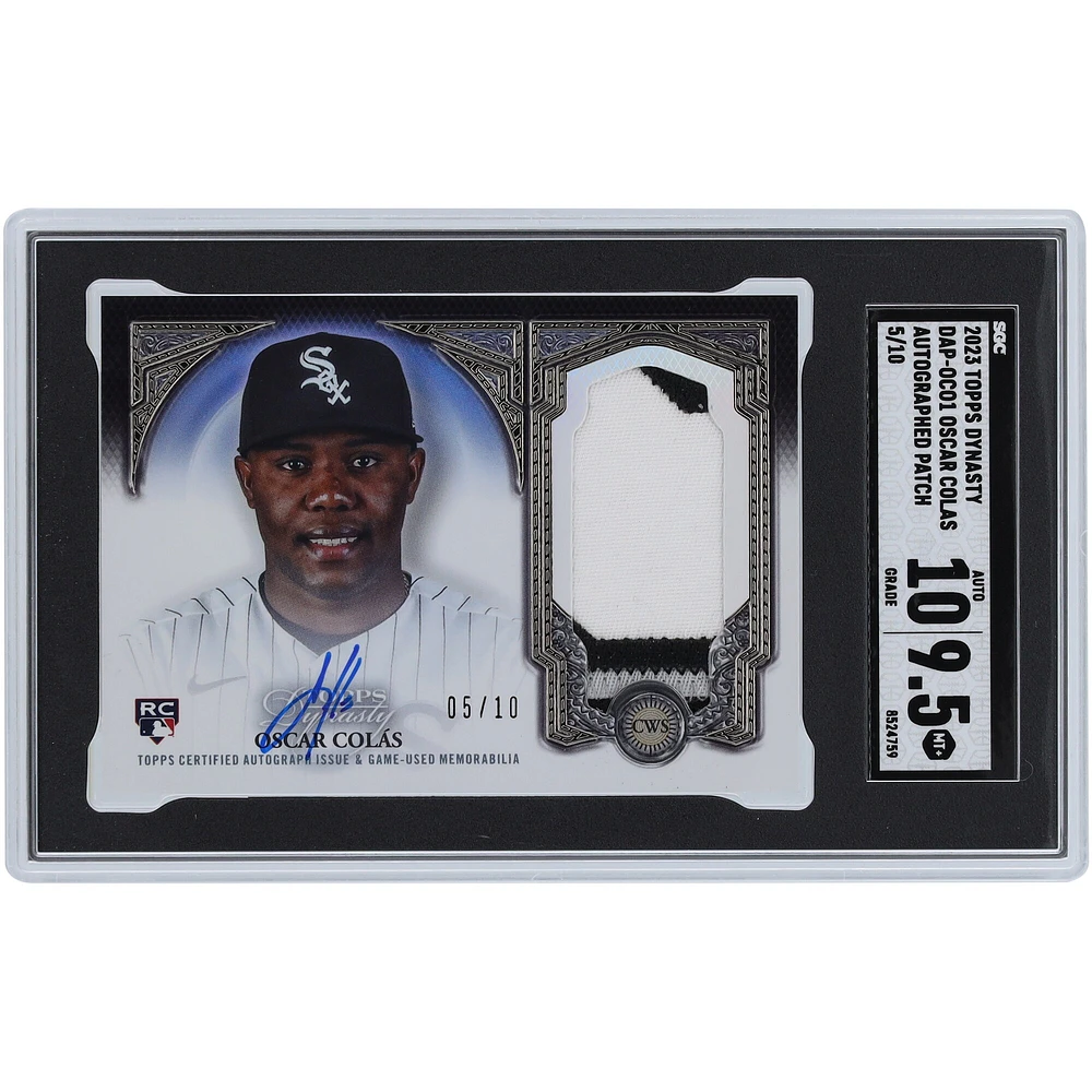 Oscar Colas Chicago White Sox Autographed 2023 Topps Dynasty Tri-Color Relic #DAP-OCO1 #5/10 SGC Authenticated 9.5/10 Rookie Card 