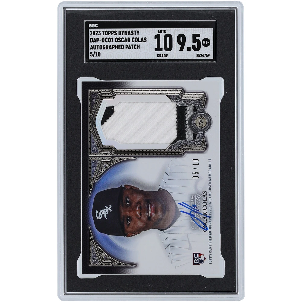 Oscar Colas Chicago White Sox Autographed 2023 Topps Dynasty Tri-Color Relic #DAP-OCO1 #5/10 SGC Authenticated 9.5/10 Rookie Card