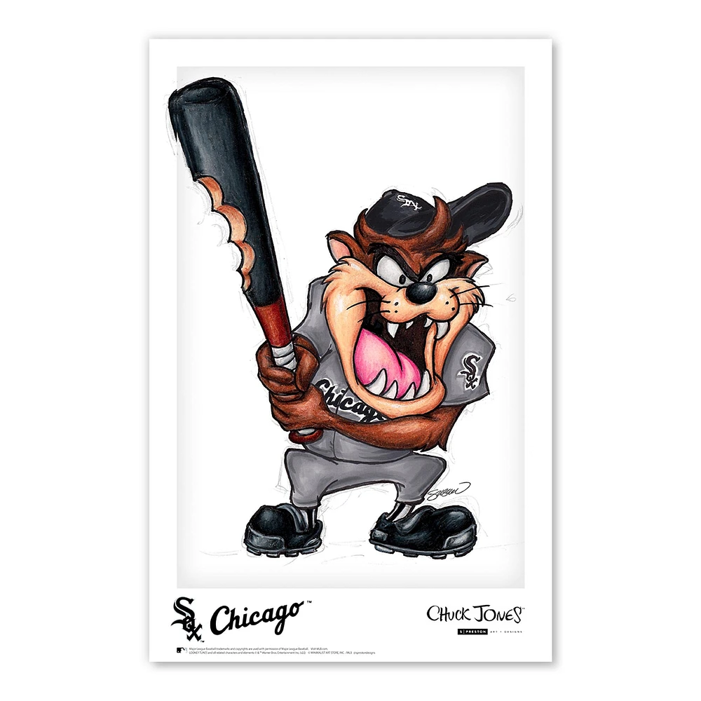 Diable de Tasmanie Chicago White Sox 11"x 17" Looney Tunes affiche imprimée