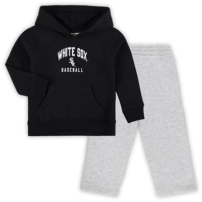 Ensemble sweat à capuche et pantalon en polaire Play-By-Play des Chicago White Sox pour tout-petit, noir/gris