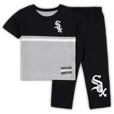 Chicago White Sox Toddler Batters Box T-Shirt & Pants Set - Black/White