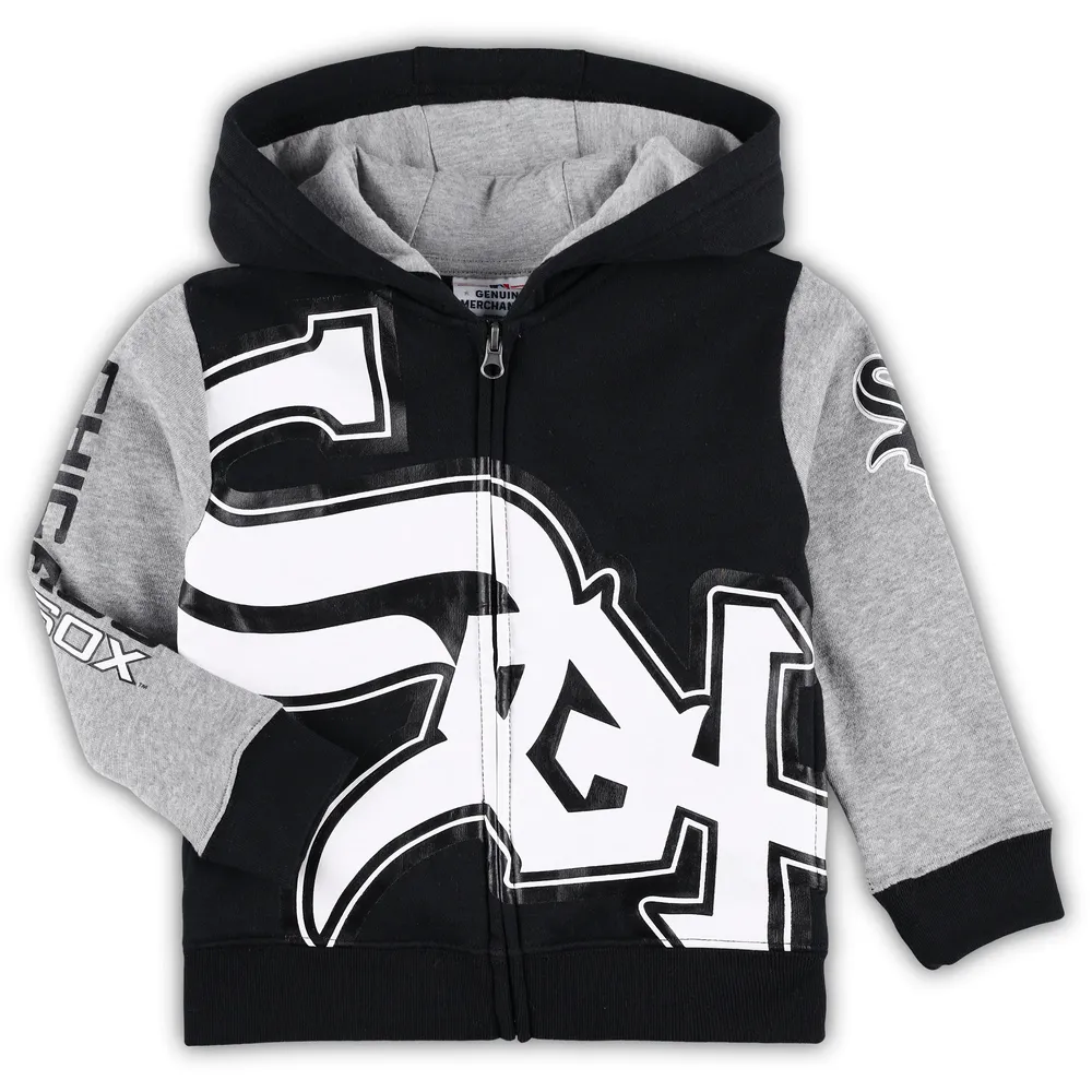 Toddler Black Chicago White Sox Stadium Full-Zip Colorblock Hoodie