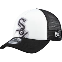 Toddler New Era  White/Black Chicago White Sox Painted A-Frame 9FORTY Trucker Adjustable Hat