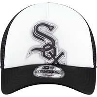 Toddler New Era  White/Black Chicago White Sox Painted A-Frame 9FORTY Trucker Adjustable Hat