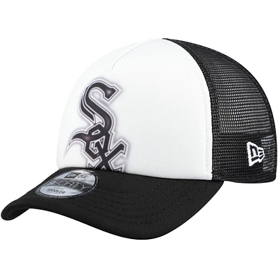 Toddler New Era  White/Black Chicago White Sox Painted A-Frame 9FORTY Trucker Adjustable Hat