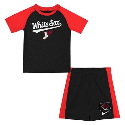 Toddler Nike  Black/Red Chicago White Sox 2025 City Connect T-Shirt & Short Set