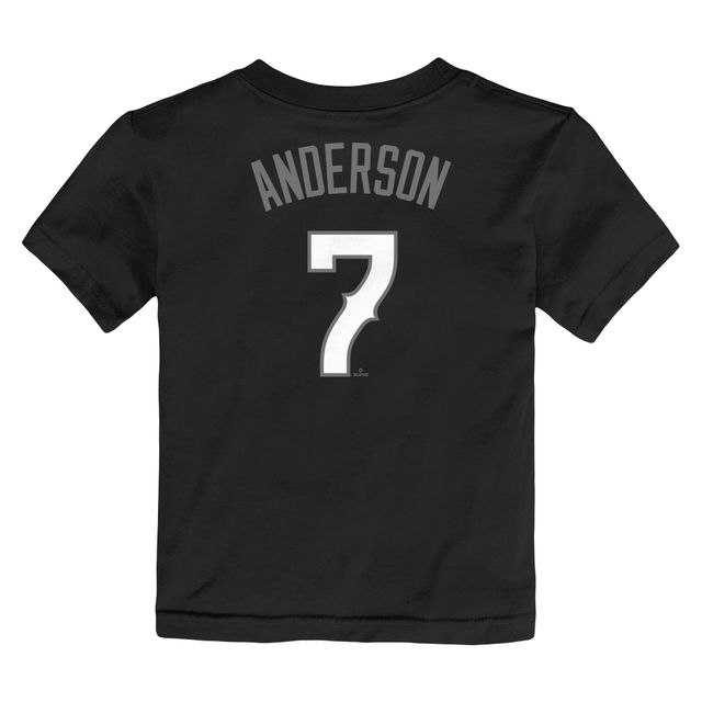 T-shirt Nike Tim Anderson pour tout-petit, noir, Chicago White Sox, City Connect, nom et numéro