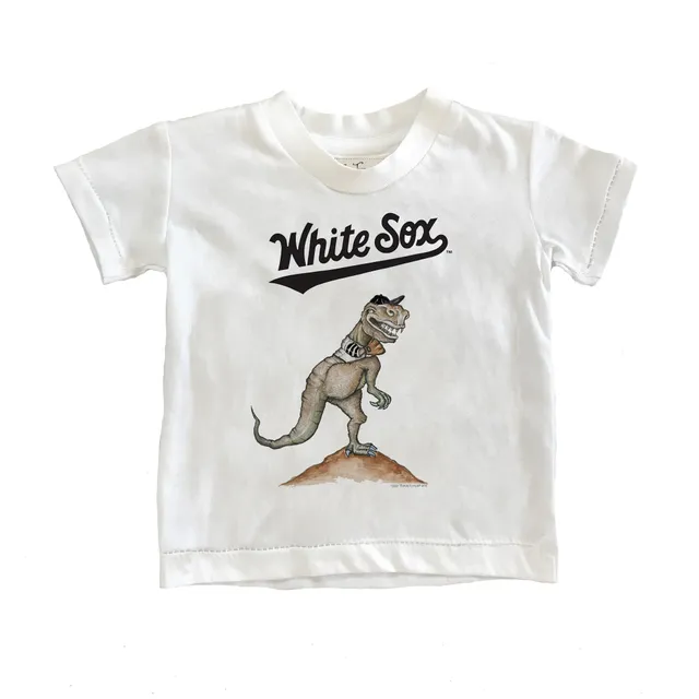 Infant Tiny Turnip White/Black Chicago White Sox Sugar Skull Raglan 3/4 Sleeve T-Shirt