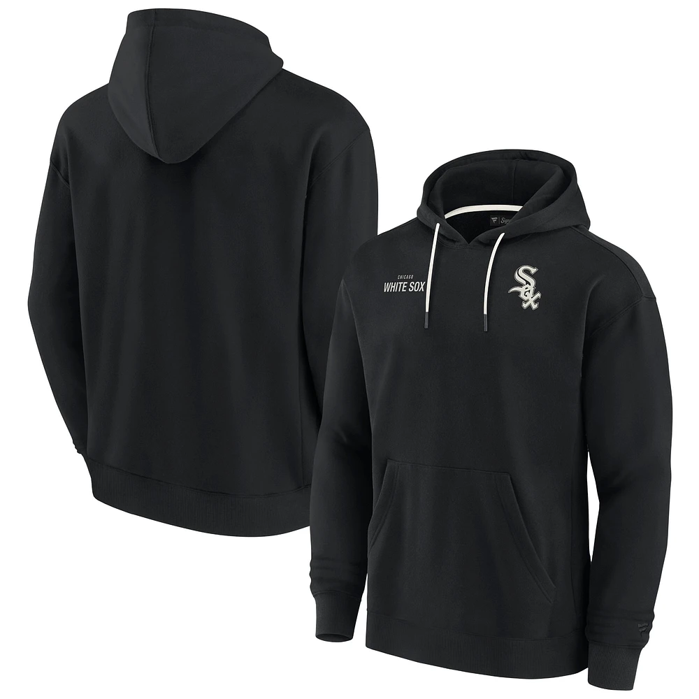 Unisex Fanatics Black Chicago White Sox Elements Super Soft Fleece Pullover Hoodie