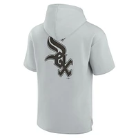 Sweat à capuche unisexe Fanatics gris Chicago White Sox Elements en polaire super douce manches courtes