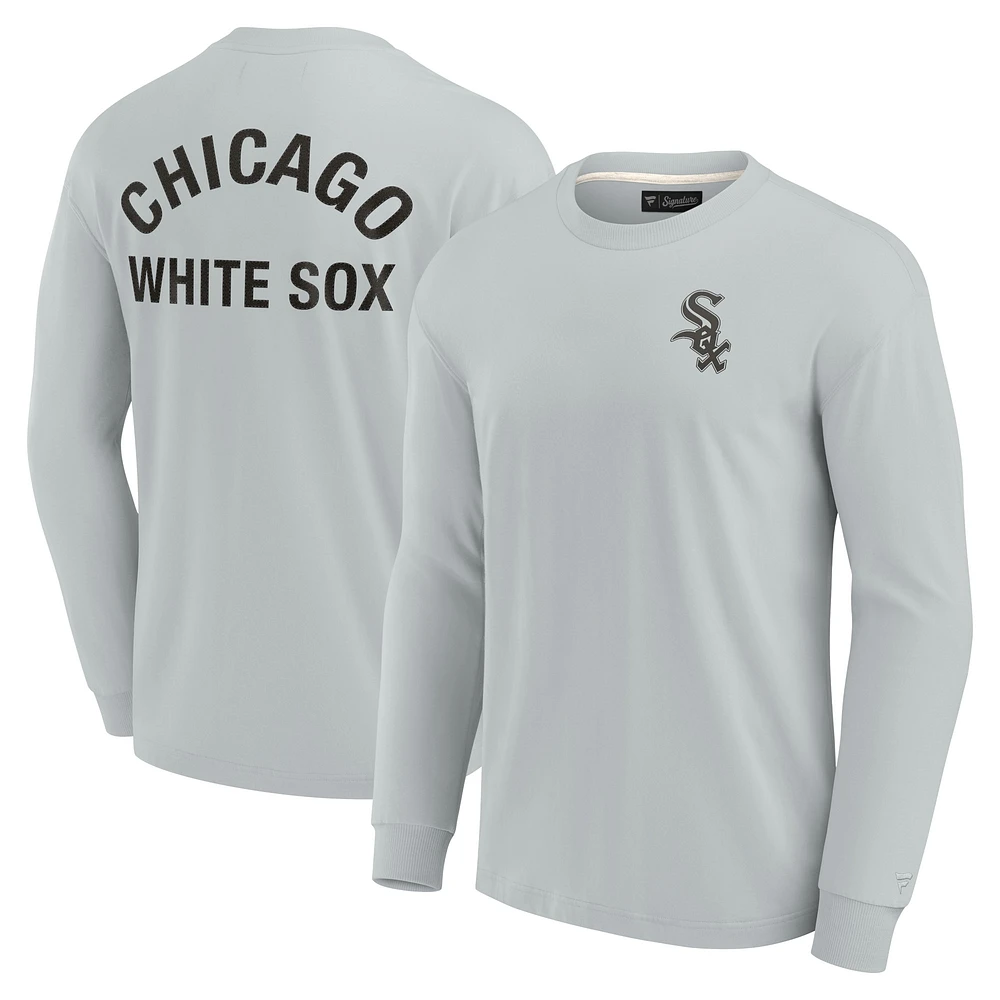 T-shirt unisexe Fanatics gris Chicago White Sox Elements super doux à manches longues