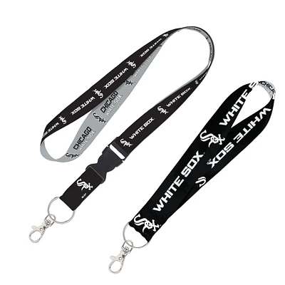 WinCraft Chicago White Sox 2-Pack Lanyard with Detachable Buckle & Key Strap Set