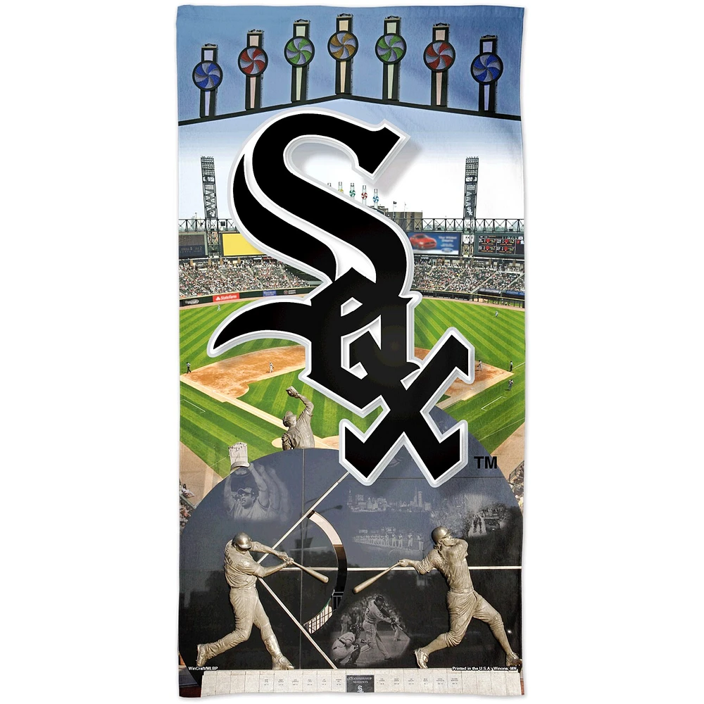 Serviette de plage WinCraft Chicago White Sox 76,2 x 152,4 cm Ballpark Spectra