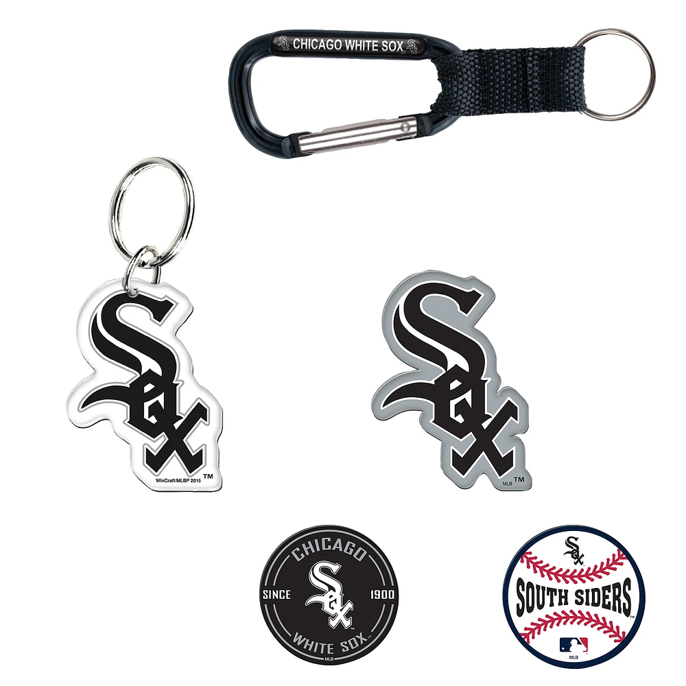 Lot de 5 porte-clés et aimants pour réfrigérateur WinCraft Chicago White Sox