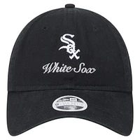 Women's New Era  Black Chicago White Sox Preppy Team 9TWENTY Adjustable Hat