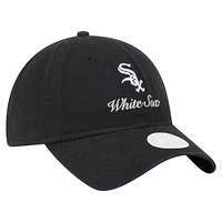 Women's New Era  Black Chicago White Sox Preppy Team 9TWENTY Adjustable Hat