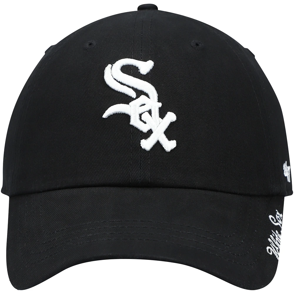 Women's '47 Black Chicago White Sox Team Miata Clean Up Adjustable Hat