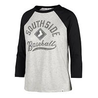 Women's '47 Gray Chicago White Sox City Connect Retro Daze Ava Raglan 3/4-Sleeve T-Shirt