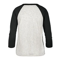 Women's '47 Gray Chicago White Sox City Connect Retro Daze Ava Raglan 3/4-Sleeve T-Shirt