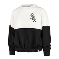 Women's '47 White/Black Chicago White Sox Take Two Bonita Pullover Sweatshirt